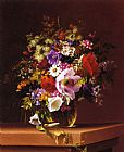 Vase Canvas Paintings - Wildflowers in a Glass Vase